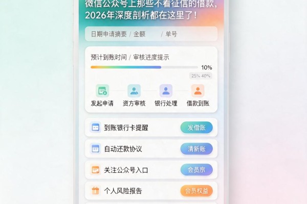 微信公众号上那些不看征信的借款，2026年深度剖析都在这里了！