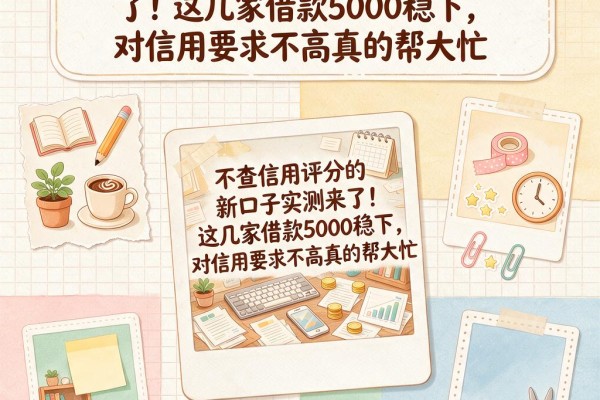 不查信用评分的新口子实测来了!这几家借款5000稳下,对信用要求不高真的帮大忙