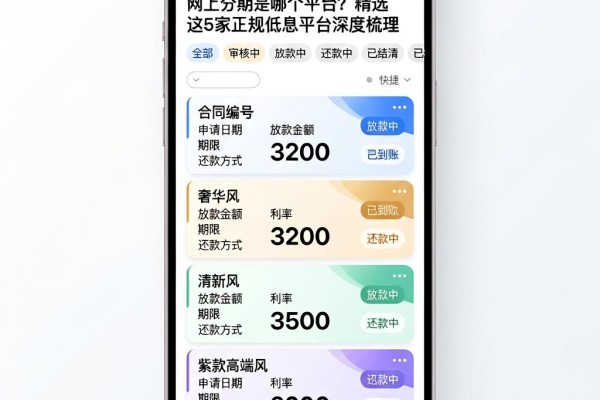 网上分期是哪个平台？精选这5家正规低息平台深度梳理