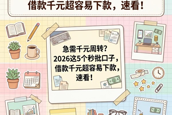 急需千元周转?2026这5个秒批口子,借款千元超容易下款,速看!
