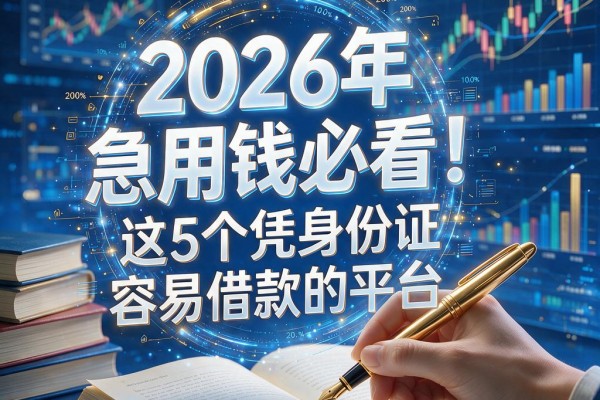 2026年急用钱必看!这5个凭身份证容易借款的平台,3000元零经验当天速贷