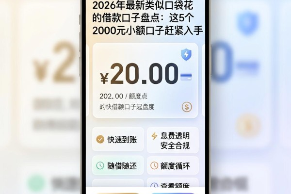 2026年最新类似口袋花的借款口子盘点:这5个2000元小额口子赶紧入手