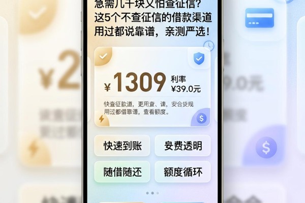 急需几千块又怕查征信?这5个不查征信的借款渠道用过都说靠谱,亲测严选!