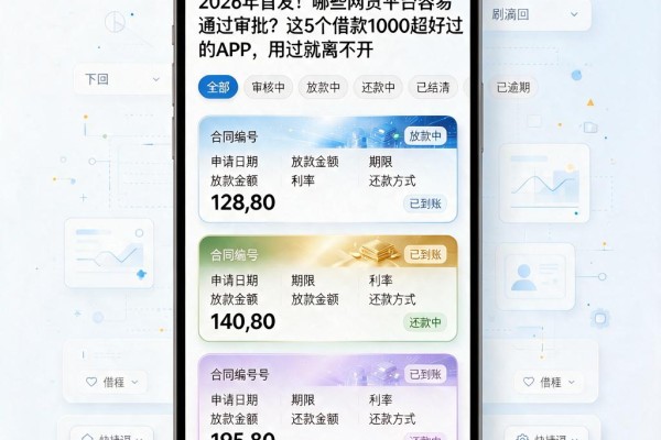2026年首发!哪些网贷平台容易通过审批?这5个借款1000超好过的APP,用过就离不开