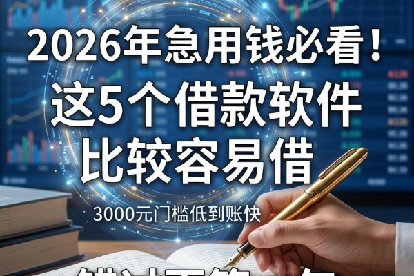 2026年急用钱必看!这5个借款软件比较容易借,3000元门槛低到账快,错过再等一年