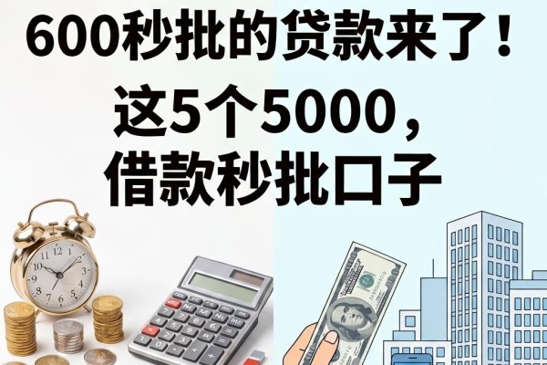 芝麻信用分600秒批的贷款来了!这5个5000借款秒批口子,急需周转必看