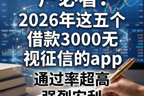 黑户必看！2026年这五个借款3000无视征信的app，通过率超高强烈安利