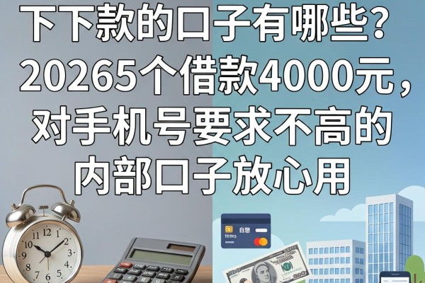 不看手机号也能下款的口子有哪些?2026这5个借款4000元、对手机号要求不高的内部口子放心用