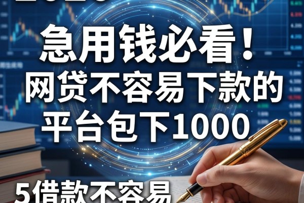 急用钱必看！网贷不容易下款的平台包下1000，2026这5个借款不容易通过的口子3000秒到账