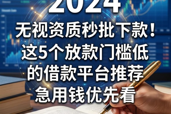 无视资质秒批下款!这5个放款门槛低的借款平台推荐,急用钱优先看