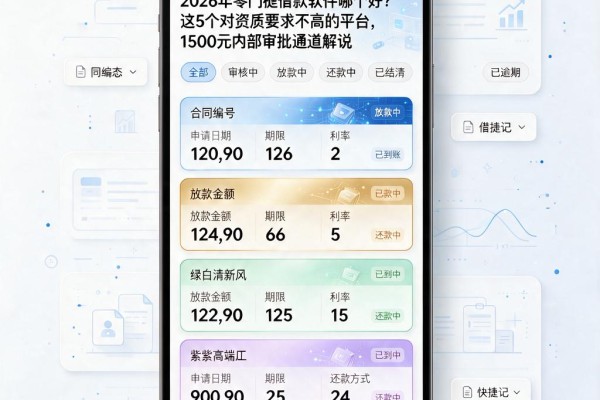 2026年零门槛借款软件哪个好?这5个对资质要求不高的平台,1500元内部审批通道解说