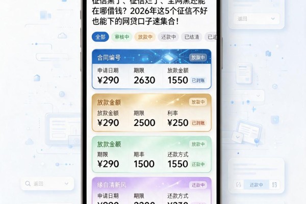 征信黑了、征信烂了、全网黑还能在哪借钱?2026年这5个征信不好也能下的网贷口子速集合!