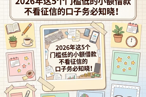 急需用钱别踩坑!2026年这5个门槛低的小额借款不看征信的口子务必知晓