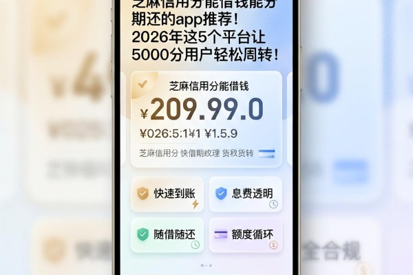 芝麻信用分能借钱能分期还的app推荐！2026年这5个平台让5000分用户轻松周转