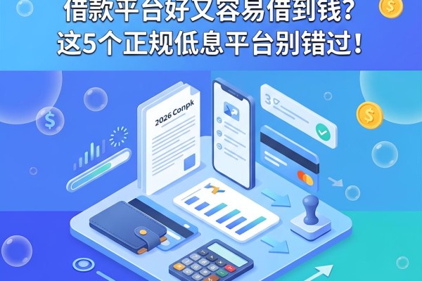 急用钱必看！2026年哪个借款平台好又容易借到钱？这5个正规低息平台别错过