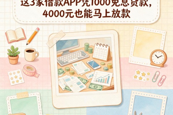 2026隐藏渠道!这3家借款APP凭1000免息贷款,4000元也能马上放款