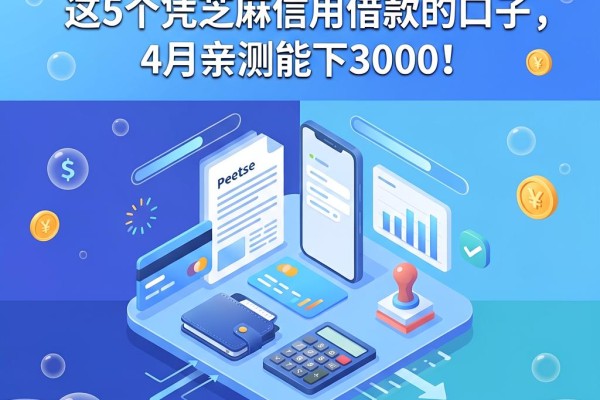芝麻信用分怎么贷款?这5个凭芝麻信用借款的口子,4月亲测能下3000!