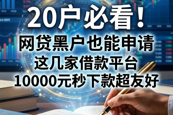 黑户必看!网贷黑户也能申请,这几家借款平台10000元秒下款超友好