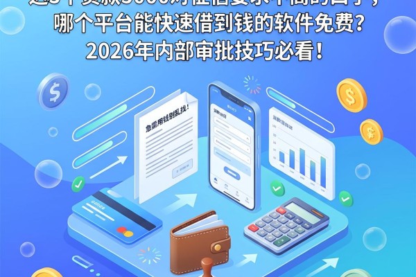 急需用钱别乱找！这5个贷款5000对征信要求不高的口子，哪个平台能快速借到钱的软件免费？2026年内部审批技巧必看！