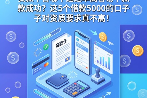 2026年震撼揭秘：贷款平台哪个通过率高容易下款成功？这5个借款5000的口子对资质要求真不高！