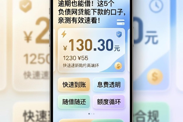 逾期也能借!这5个负债网贷能下款的口子,亲测有效速看