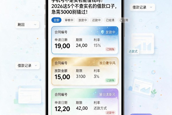 手机号不是实名能借钱吗？2026这5个不查实名的借款口子，急需3000别错过！