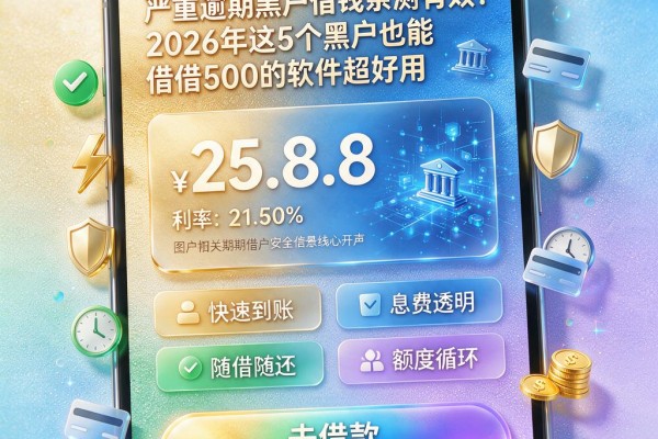 严重逾期黑户借钱亲测有效!2026年这5个黑户也能借500的软件超好用