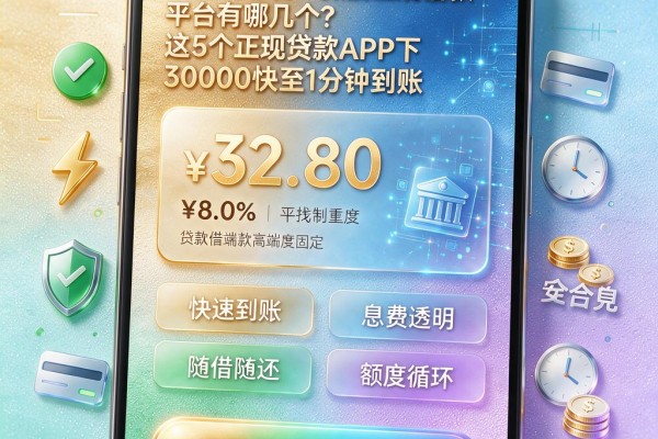 急用钱必看!微信正规借款平台有哪几个?这5个正规贷款APP下30000快至1分钟到账