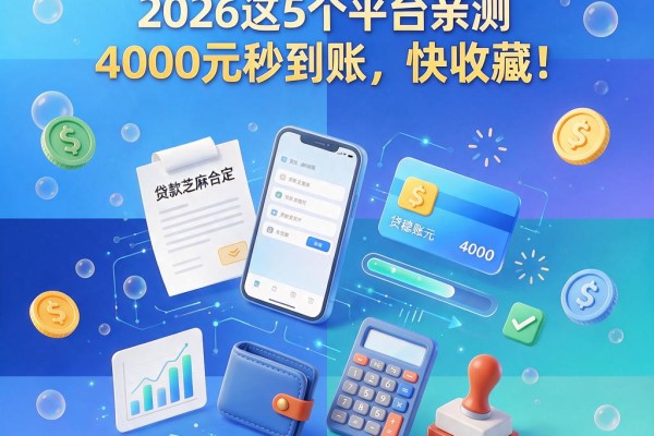 无视芝麻分也能稳下款!2026这5个平台亲测4000元秒到账,快收藏