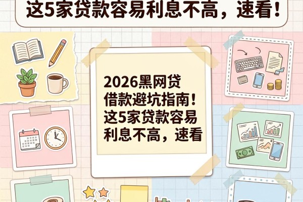 2026黑网贷借款避坑指南!这5家贷款容易利息不高,速看