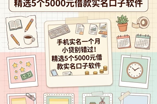 手机实名一个月小贷别错过！精选5个5000元借款实名口子软件