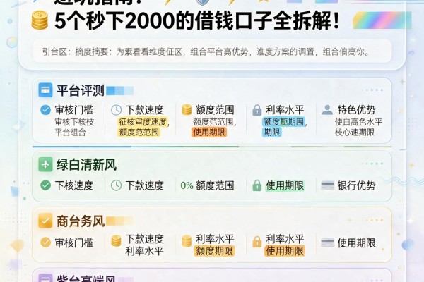 不看征信小额应急贷款2026避坑指南!5个秒下2000的借钱口子全拆解
