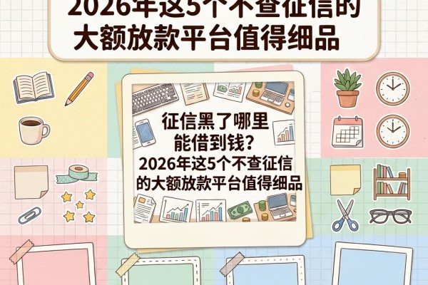 征信黑了哪里能借到钱?2026年这5个不查征信的大额放款平台值得细品