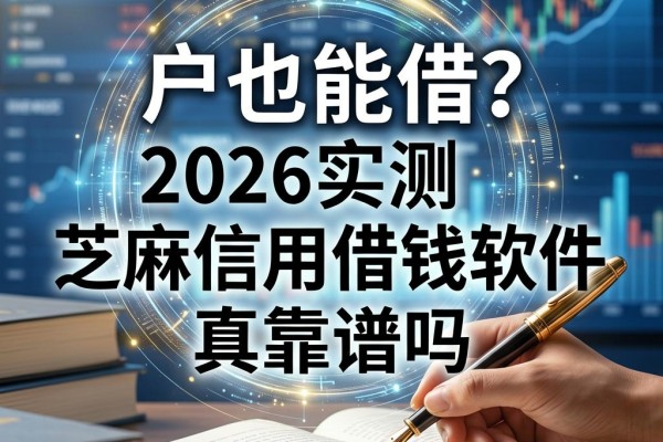 黑户也能借？2026实测芝麻信用借钱软件真靠谱吗