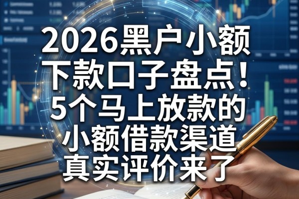 2026黑户小额下款口子盘点！5个马上放款的小额借款渠道真实评价来了