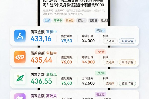 稳批实测！网上容易借钱的软件有哪些呢？这5个凭身份证就能小额借钱5000