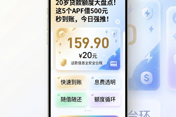 20岁贷款额度大盘点!这5个APP借500元秒到账,今日强推