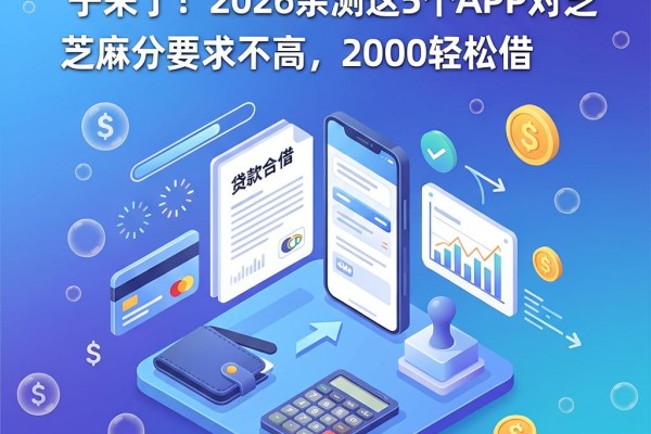 芝麻分600必下3000的借款口子来了!2026亲测这5个APP对芝麻分要求不高,2000轻松借