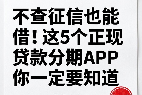 不查征信也能借!这5个正规贷款分期APP你一定要知道