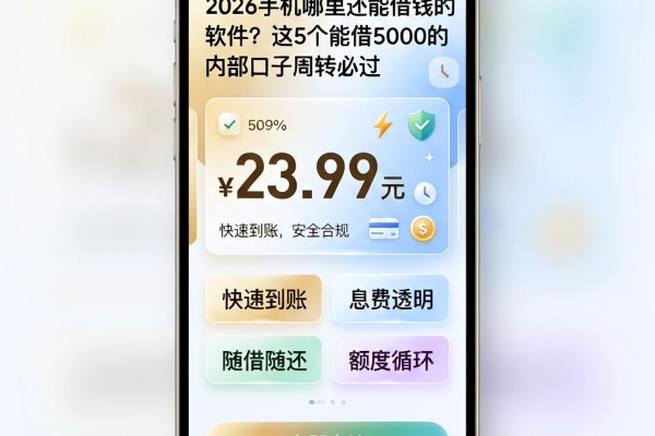 2026手机哪里还能借钱的软件?这5个能借5000的内部口子周转必过