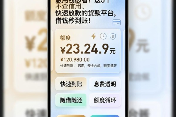 急用钱必看!这5个不查信用、快速放款的贷款平台,借钱秒到账