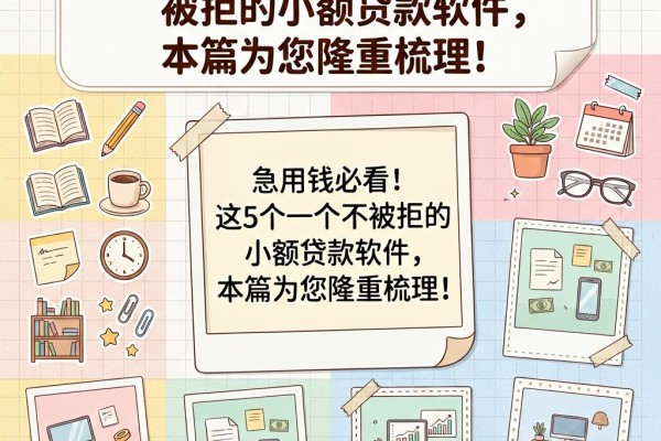 急用钱必看!这5个一个不被拒的小额贷款软件,本篇为您隆重梳理!