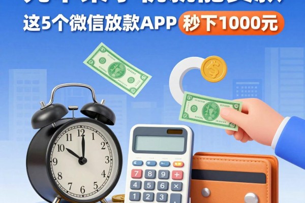 黑户专属！凭苹果手机就能贷款，这5个微信放款APP秒下1000元