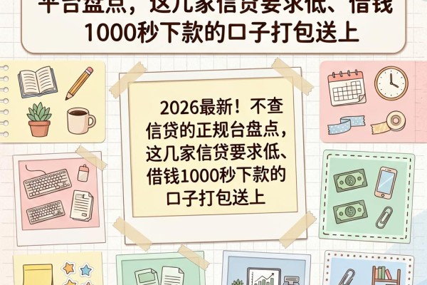 2026最新!不查信贷的正规网贷平台盘点,这几家信贷要求低、借钱1000秒下款的口子打包送上