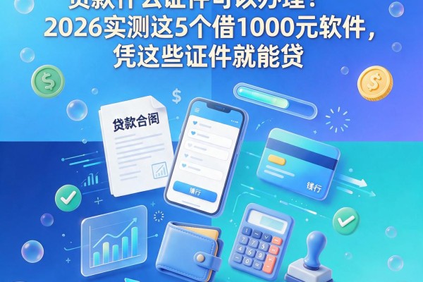 急用钱必看!贷款什么证件可以办理?2026实测这5个借1000元软件,凭这些证件就能贷