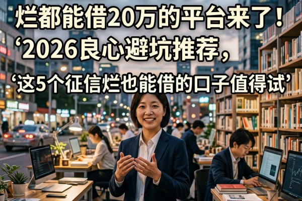 征信黑、不好、烂都能借20万的平台来了！2026良心避坑推荐，这5个征信烂也能借的口子值得试
