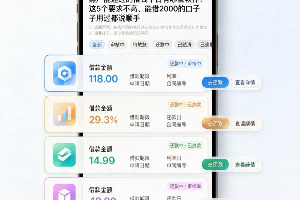 黑户能通过的借钱平台有哪些软件？这5个要求不高、能借2000的口子用过都说顺手