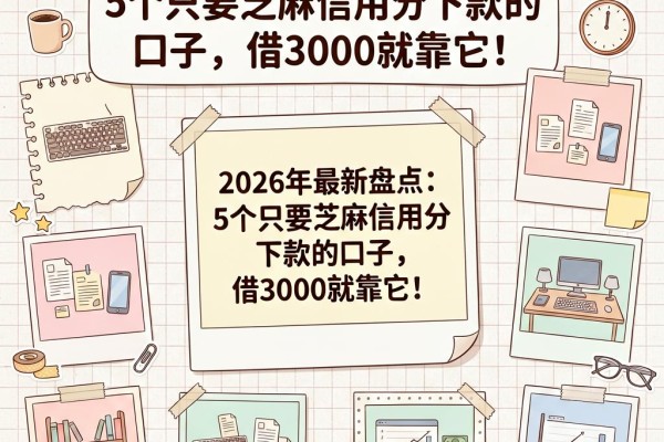 2026年最新盘点:5个只要芝麻信用分下款的口子,借3000就靠它!