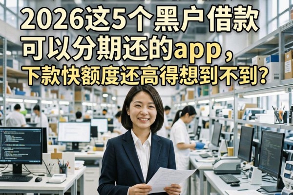急用钱也能慢慢还!2026这5个黑户借款可以分期还的app,下款快额度还高得想不到