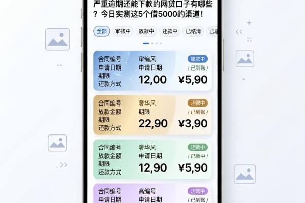 严重逾期还能下款的网贷口子有哪些？今日实测这5个借5000的渠道！